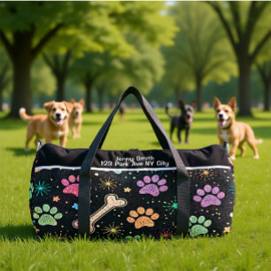 Bolso De Deporte Grande Estrella Colorida de Huesos Monograma Personalizab