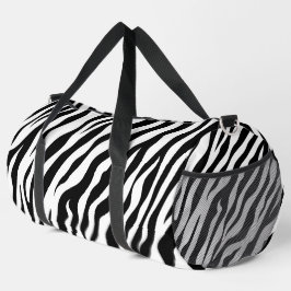 Bolso De Deporte Grande Exotic Zebra pattern Black and White