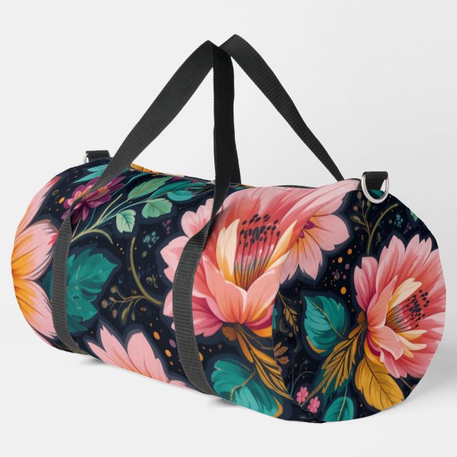 Bolso De Deporte Grande Fantasía floral (Esquina izquierda)