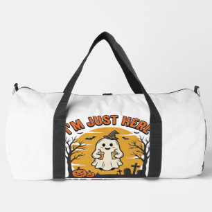 Bolso De Deporte Grande Fantasma divertido de Halloween aquí por los abuch