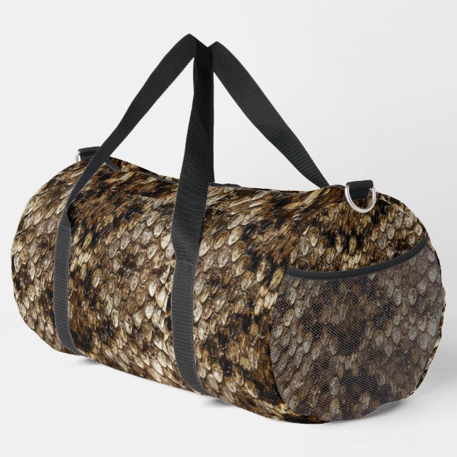 Bolso De Deporte Grande Faux Rattlesnake Snakeskin (Esquina derecha)