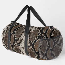 Bolso De Deporte Grande Faux Reticulated Python Snake Skin