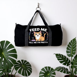 Bolso De Deporte Grande Felino Hambriento de Cumplidos