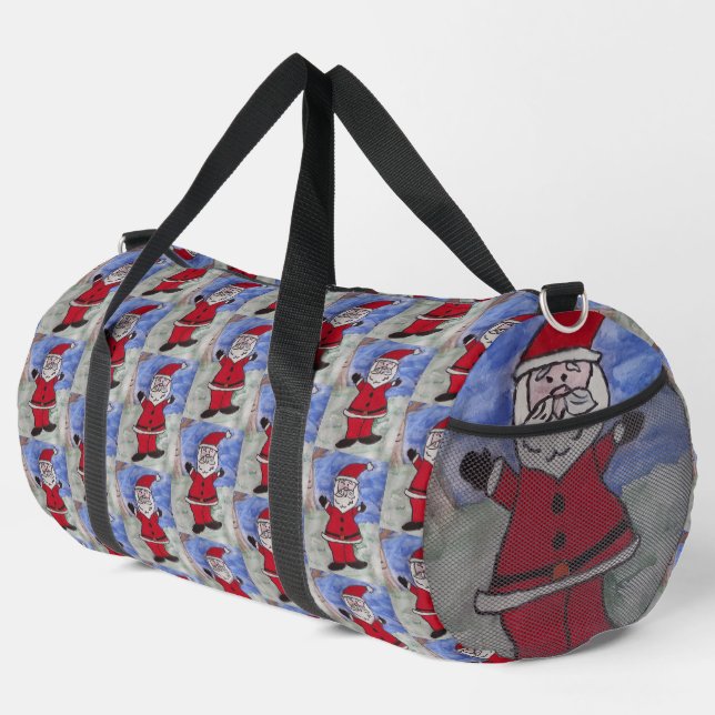 Bolso De Deporte Grande Feliz Santa (Esquina derecha)