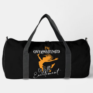 Bolso De Deporte Grande Figura saltando abrumada de emoción