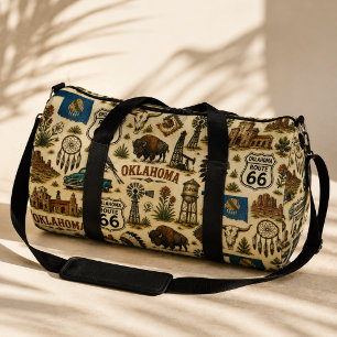 Bolso De Deporte Grande Fin de semana de la ruta 66 de Oklahoma Prairie