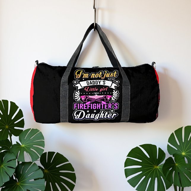 Bolso De Deporte Grande Firefighter's Daughter Proud Little Girl (Subido por el creador)