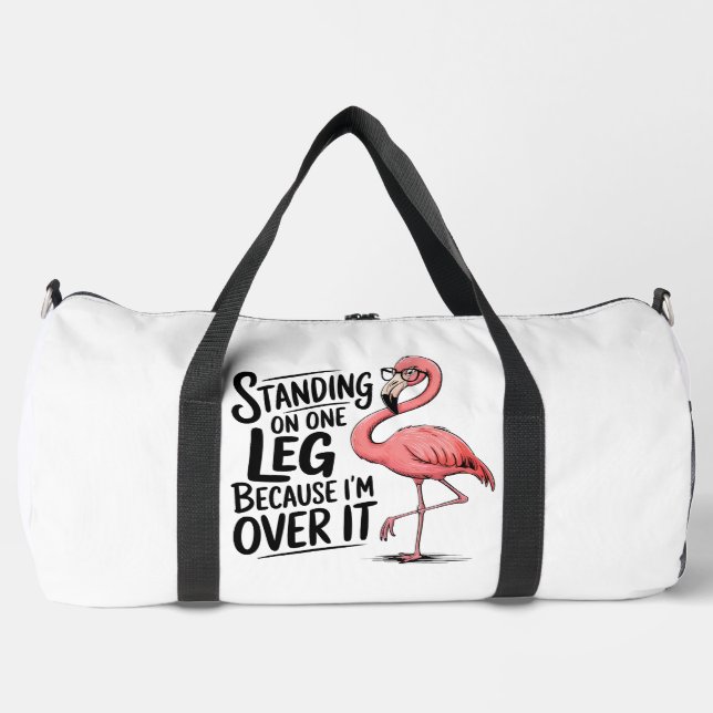Bolso De Deporte Grande Flamingo Standing On One Leg Over (Anverso)
