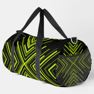 Bolso De Deporte Grande Flechas en verde limón y negro