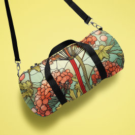 Bolso De Deporte Grande Flor floral de color acuático monograma moderno