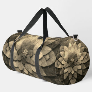 Bolso De Deporte Grande Flor texturizada de arte antiguo de Mandala dorada