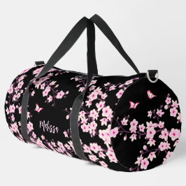 Bolso De Deporte Grande Floral Cerezo Blossom Monograma Rosa Negro