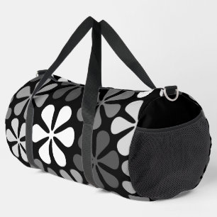 Bolso De Deporte Grande Flores abstractas monocromas
