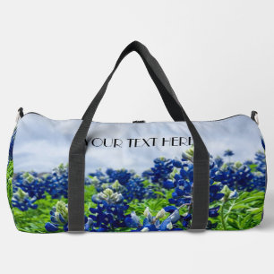 Bolso De Deporte Grande Flores azules azul Texas texan Floral