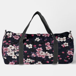 Bolso De Deporte Grande Flores blancas y rosas
