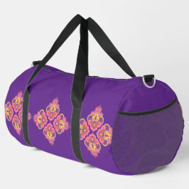 Bolso De Deporte Grande Flores en morado grande