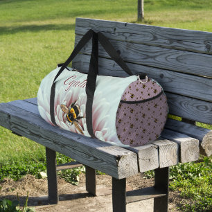 Bolso De Deporte Grande Flores grandes de abejorros