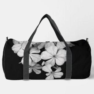 Bolso De Deporte Grande Flores negras y blancas en primer plano
