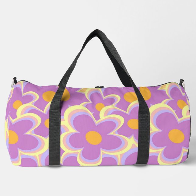 Bolso De Deporte Grande Flores retro (Anverso)