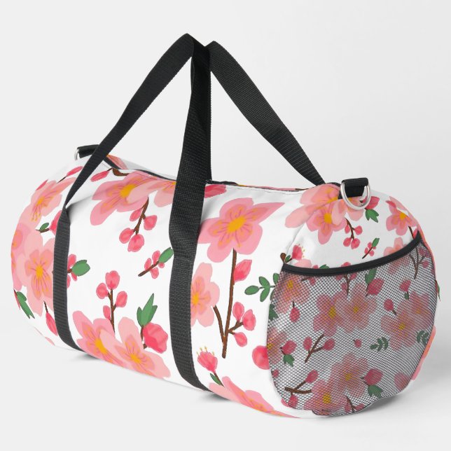 Bolso De Deporte Grande Flores rosas (Esquina derecha)