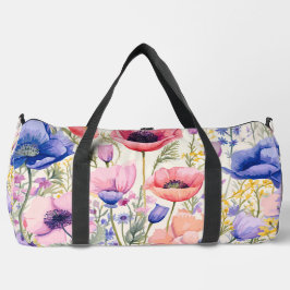 Bolso De Deporte Grande Flores silvestres acuáticas