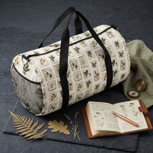 Bolso De Deporte Grande Flores silvestres botánicas herbales prensadas vin