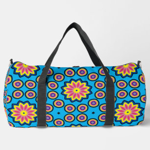 Bolso De Deporte Grande Flower Power retro divertido