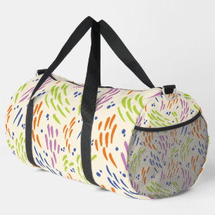 Bolso De Deporte Grande Flujo en azul, Naranja, púrpura, verde y crema