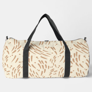 Bolso De Deporte Grande Flujo en Tan y Cream