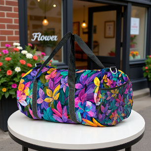 Bolso De Deporte Grande Follaje Tropical Vibrante