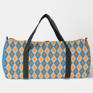 Bolso De Deporte Grande Formas de diamante azul naranja degradado