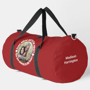 Bolso De Deporte Grande Fotos personalizados y nombre Far Apart Love