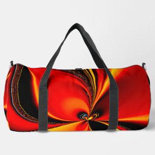 Bolso De Deporte Grande Fractal Furia Naranja