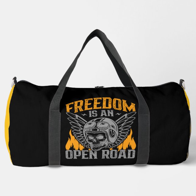 Bolso De Deporte Grande Freedom Is An Open Road (Anverso)