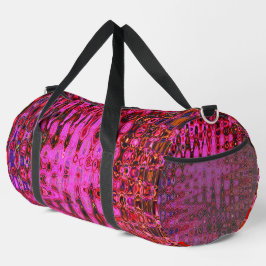 Bolso De Deporte Grande Frios Zigzags Atómicos Retro Abstractos de Rosa y