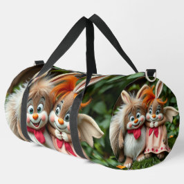 Bolso De Deporte Grande „Fröhliche Hasenfreunde im Frühlingsgarten“