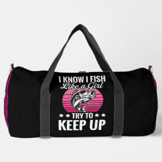 Bolso De Deporte Grande Funny Fishing Theme