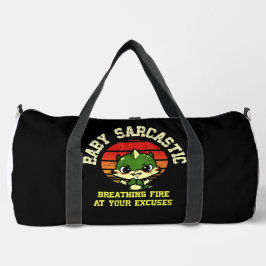 Bolso De Deporte Grande Funny Motivational Dragon - Burn Your Excuses 