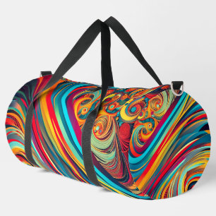Bolso De Deporte Grande Fusión de Onda de Color – Arte Moderno de Remolino