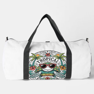 Bolso De Deporte Grande Gafas de sol de tortuga marina tropical vintage gr