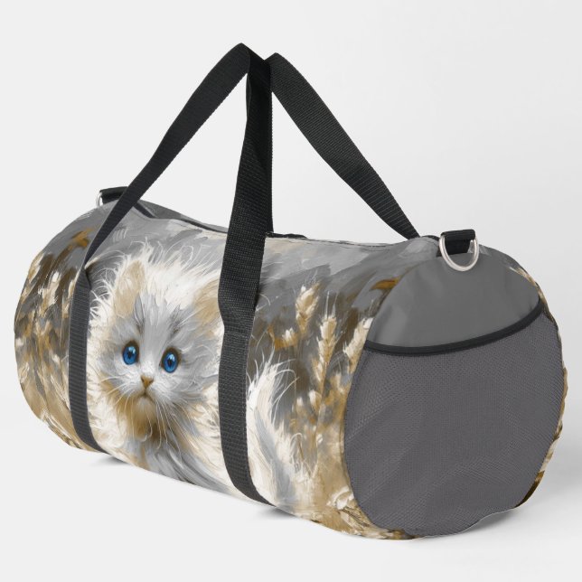 Bolso De Deporte Grande Gatito blanco preciado (Esquina derecha)