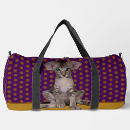 Bolso De Deporte Grande Gatitos y puntos de polka de gran masa