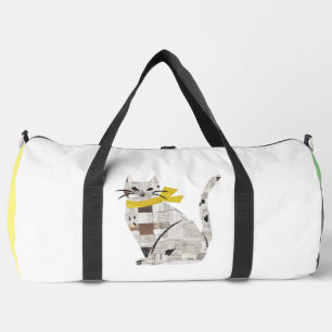 Bolso De Deporte Grande gato de newspapar