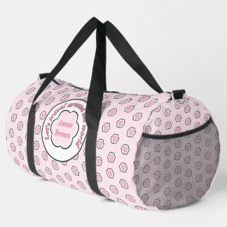 Bolso De Deporte Grande Gato Rosa Lindo Pata Vamos a Viajar Alrededor Del
