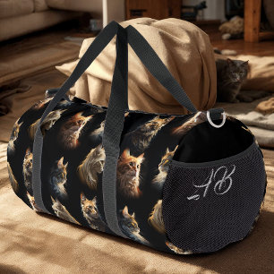 Bolso De Deporte Grande Gatos dorados
