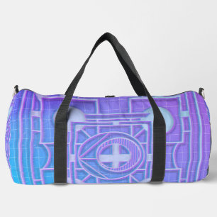 Bolso De Deporte Grande Geométrico futurista del evaporador neón futurista