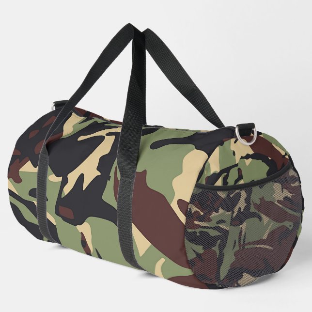 Bolso De Deporte Grande Gimnasio de Viajes Atléticos del Camo Verde Marrón (Esquina derecha)