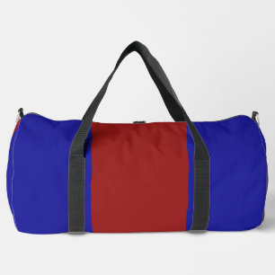 Bolso De Deporte Grande Gimnasio de viajes rojo oscuro y azul cobalto