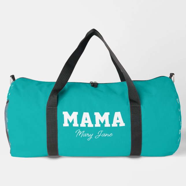 Bolso De Deporte Grande Gimnasio Turquoise Aqua Mama Delivery (Reverso)