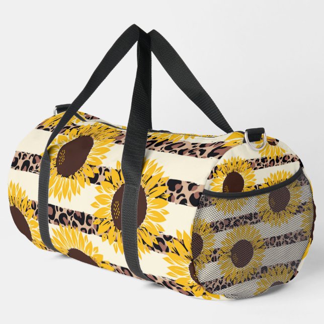 Bolso De Deporte Grande Girasoles y rayas chitas (Esquina derecha)